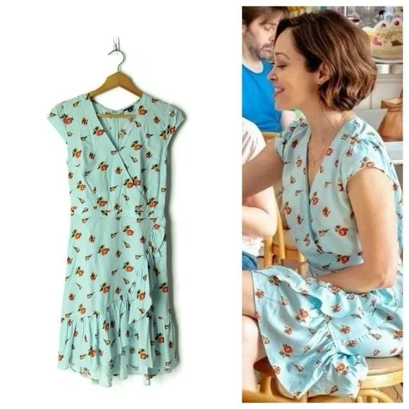 J. Crew Light Blue Floral Flutter Sleeve Sundress - Picture 2 of 5